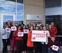Front Office Team on National Wear Red Day