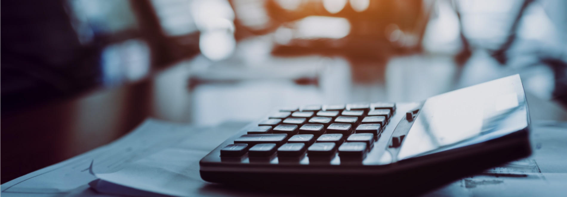 calculator on conference table (desktop)