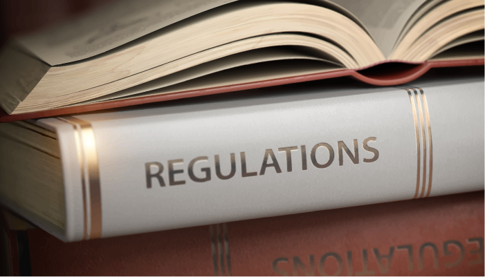 Regulations book. Law, rules and regulations concept
